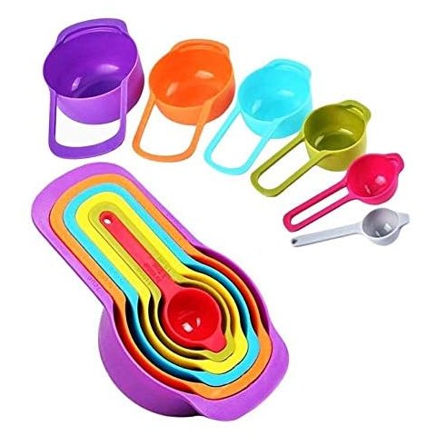 Conjunto 6 Medidores Culinária Coloridos Encaixáveis