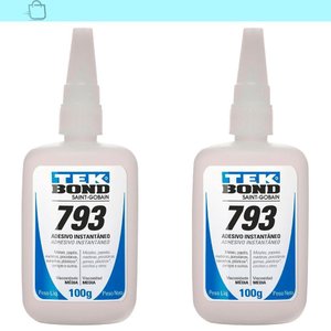 Kit 2 Colas Instantânea Antientupimento 793 100g Tekbond