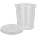 Ver imagem 1 de Kit Pote e Tampa de Plastico Redondo Pp Liso 500ml Pt 25 Un Copaza