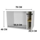 Ver imagem 4 de Armário de Cozinha Aéreo para Microondas com 3 Nichos - Luxo