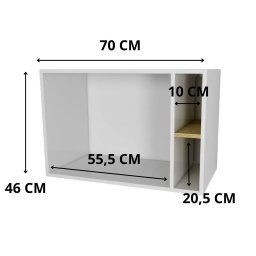 Armário de Cozinha Aéreo para Microondas com 3 Nichos - Luxo - 4