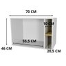Armário de Cozinha Aéreo para Microondas com 3 Nichos - Luxo - 4