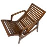 Cadeira De Descanso Em Madeira Maciça cor Marrom para Jardim - 3
