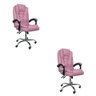 Kit 2 Cadeiras de Escritório Presidente Reclinável - Rosa - 2