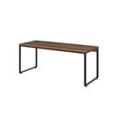 Ver imagem 1 de Mesa Kuadra Diretor 180x70x75cm Nogal - Est. Preta Nogal - Est. Preta