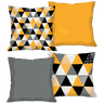 Kit com 4 Capas para Almofadas Decorativas Geométrico - 1