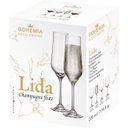 Ver imagem 2 de Taça Bohemia Lida Champanhe 24x6x6cm 220ml Cristal Transp 6PÇ