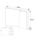 Ver imagem 3 de Espelheira para Banheiro 1 Porta 80cm Multimóveis VCR10082 Branco