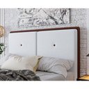 Ver imagem 2 de Cabeceira Estofada King 195 Cm Coral Corino Branco