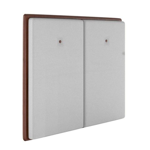 Cabeceira Estofada King 195 Cm Coral Corino Branco
