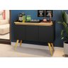 Buffet GOLD 3 Portas - Preto / Mel - 1