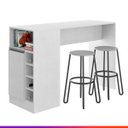 Ver imagem 3 de Ilha Bancada de Cozinha Branco Tx 01 Porta 140cm MDP 0535 - Prime