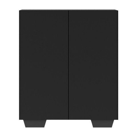 Armário Lavanderia Com 2 Portas Multimóveis Preto