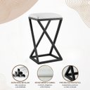 Ver imagem 3 de Kit 2 Banqueta 50 cm Moderno Cozinha Bancada Couro Sintético