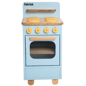 Fogão Infantil de Madeira Azul Bebê Fabrink