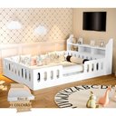 Ver imagem 2 de Cama Casal Design Montessoriana Helo com Nicho e Colchão Branca - Divaloto Móveis