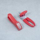 Ver imagem 4 de Kit abridor de lata espremedor de alho 2 pç vermelho – Oikos
