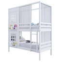 Ver imagem 3 de Beliche Casinha 2 Janelas Cortina Madeira Branco
