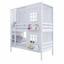 Ver imagem 6 de Beliche Casinha 2 Janelas Cortina Madeira Branco