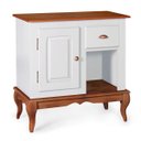Ver imagem 1 de Gabinete para Banheiro 1 Porta 1 Gaveta com Pés Luiz Xv Dália 3064 - Off White/imbuia Glazer