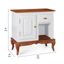 Ver imagem 4 de Gabinete para Banheiro 1 Porta 1 Gaveta com Pés Luiz Xv Dália 3064 - Off White/imbuia Glazer