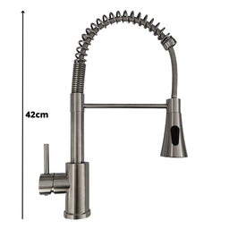 Torneira Inox Gourmet monocomando de cozinha mesa bancada cozinha - 3