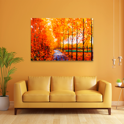 QUADRO DECORATIVO PAISAGEM DE OUTONO Grande 118x78 - 2