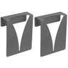 Kit 2 Pendurador de Toalha Cinza Porta Pano de Prato Suporte para Cozinha ou Banheiro Organize - 1