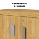 Ver imagem 6 de Armário Alto 2 Portas com Chave 161cm x 80cm Fechado com Prateleiras Cor:Carvalho Xingu