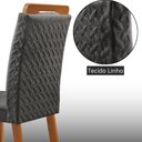 Ver imagem 5 de Mesa de Jantar Carolina 180cm Tampo MDF Vidro Canto Copo com 6 Cadeira Aline