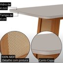 Ver imagem 6 de Mesa de Jantar Carolina 180cm Tampo MDF Vidro Canto Copo com 6 Cadeira Aline