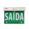 Placa de Saída de Emergência LED 1 Face Verde Bivolt 1W 35 Lúmens 240x185x20mm Blumenau - 1
