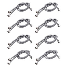 Engate Rabicho 80cm Kit 8 Unidades Agua Quente Fria Misturador Torneira Monocomando Pia Banheiro Coz - 2