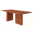 Ver imagem 3 de Sala de Jantar Mesa Ester Retangular 210 com 8 Cadeiras Paola Wood Cinamomo/cinamomo/madeira/linho