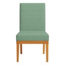 Ver imagem 4 de Kit 4 Cadeiras de Jantar Solana Linho Base de Madeira - Pallazio Cor:Verde Oliva