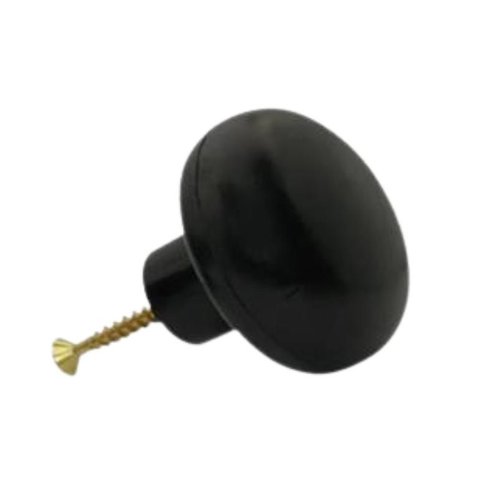 Puxador Bola 35x28,5mm Polim Preto Vitoria c/10