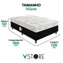 Ver imagem 2 de Cama Conjugada Viúva Ultra Confort Molas Ensacadas V-store 128x188x50