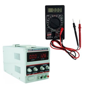 Kit Fonte Alimentação Digital Fa-3003 + Multímetro Md-300
