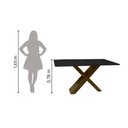Ver imagem 5 de Conjunto de Mesa Sala de Jantar Dubai 1,80m com 6 Cadeiras Preto/bege/carvalho Dobuê