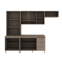 Ver imagem 4 de Armário de Cozinha Modulada Compacta Fidelitá Paris 4 Peças 260cm 11 Portas 3 Gavetas com Tampo