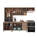 Ver imagem 2 de Cozinha Modulada Compacta Fidelitá Paris 4 Peças 260cm 11 Portas 3 Gavetas com Tampo