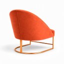 Ver imagem 3 de Poltrona Decorativa Estofada Veludo Base Metálica Industrial Lua Dourada – Paraná Metal:Cobre Soft