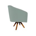 Ver imagem 5 de Poltrona Decorativa Stella Base de Madeira Giratória Mm30 Veludo Cotelê Menta D03 - D’Rossi