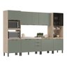Cozinha Completa Modular Firenze Sem Tampo 6 Peças Avena Touch Menta FMT006 Demóbile - 1