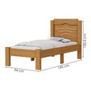 Ver imagem 3 de Cama Solteiro Mdf 195x94 Cm Sofia Nature Off Decmade