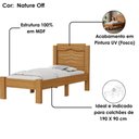Ver imagem 4 de Cama Solteiro Mdf 195x94 Cm Sofia Nature Off Decmade
