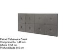 Ver imagem 2 de Painel de Cama Box Botão Casal 1,40 Elegance Cor Cinza - Comprar Moveis em Casa