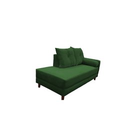 Divã Recamier Berlim 1,60 cm Lado Direito Veludo Verde - 4