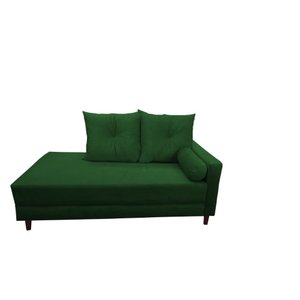 Divã Recamier Berlim 1,60 cm Lado Direito Veludo Verde