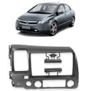 Ver imagem 1 de Moldura Painel Central Multimidia 9 Polegadas Honda New Civic 2008 À 2011 Grafite Som